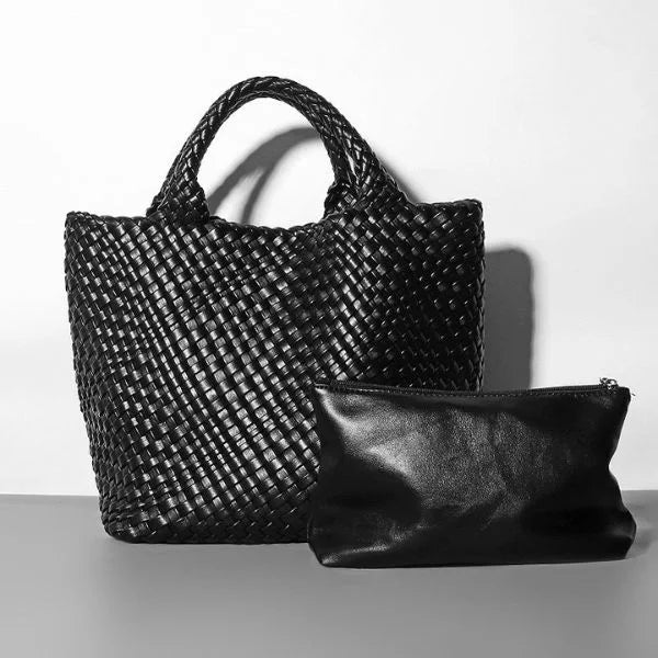 Woven Tote Bag Black