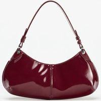 Thumbnail for Zara - Patent-Effect Shoulder Bag in Red - One Size Only - Woman