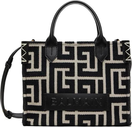 Balmain B-Army Monogram Jacquard Tote Bag Women