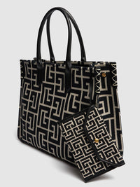 Thumbnail for Balmain B-Army Monogram Jacquard Tote Bag Women