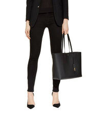 Thumbnail for Saint Laurent Large Shopper Tote Bag - Black - One Size