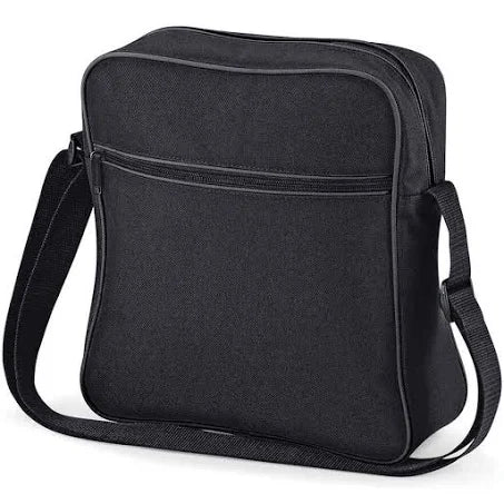BagBase Retro Flight Bag - Black/Graphite Grey - Black/Graphite Grey