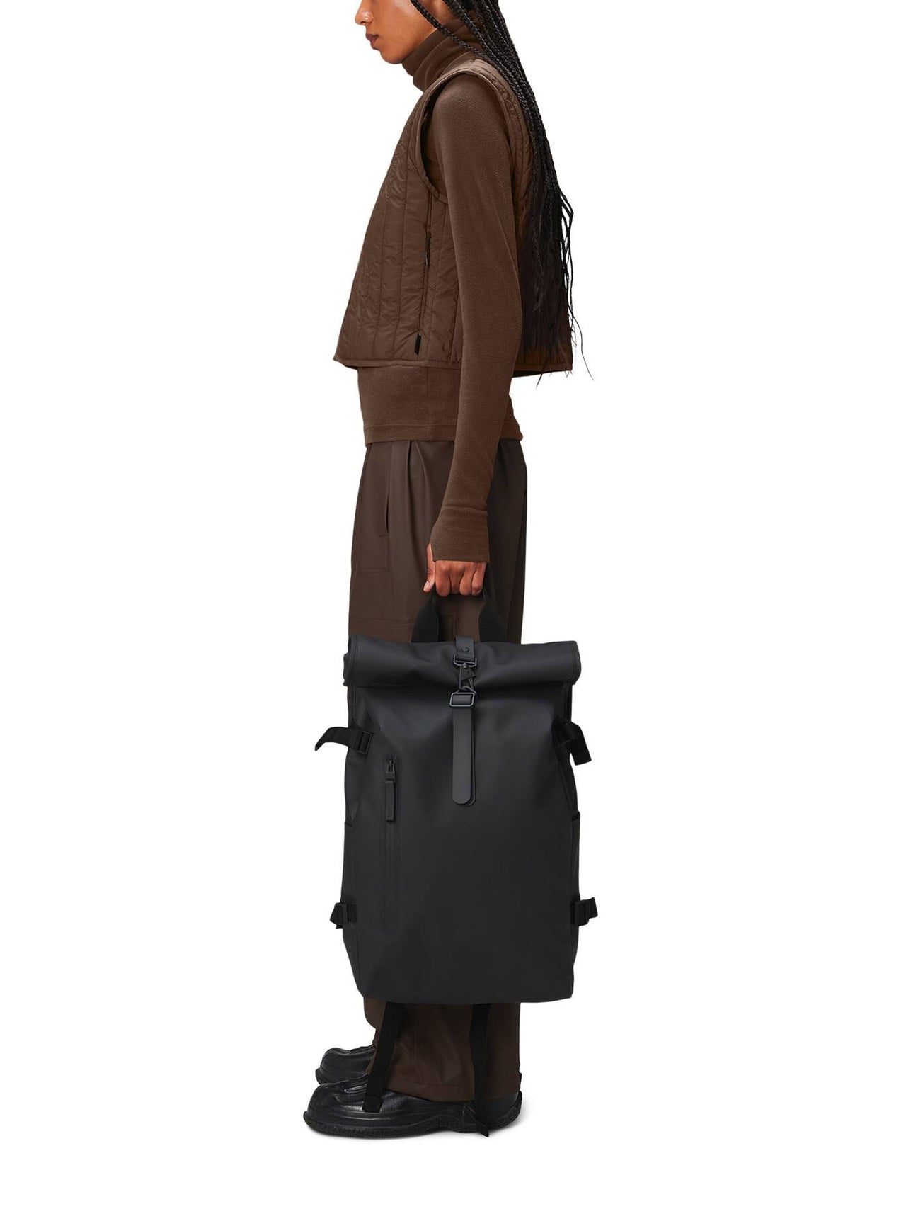 Rains Rolltop Rucksack Large - Black