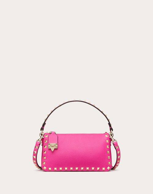 Valentino Garavani Small Rockstud Grainy Calfskin Crossbody Bag Woman Black Onesize