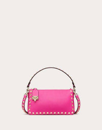 Thumbnail for Valentino Garavani Small Rockstud Grainy Calfskin Crossbody Bag Woman Black Onesize