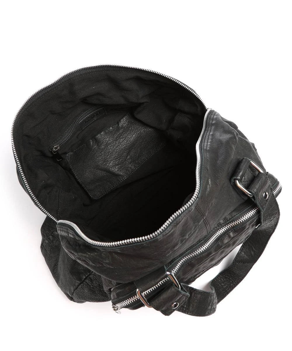 Núnoo Washed Mille Handbag Black