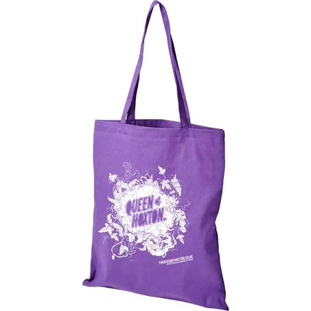 Printed Tote Bags | Promotional Cotton Printed Tote Bags - Purple