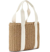 Thumbnail for Vivance Braided Look Shopper Bag - Dark Beige