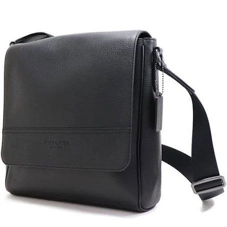 Coach Men's Houston Map Bag in Black | Leather