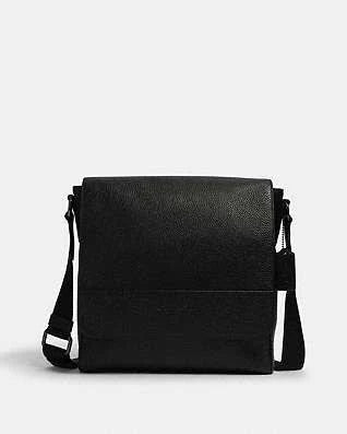 Coach Men's Houston Map Bag in Black | Leather