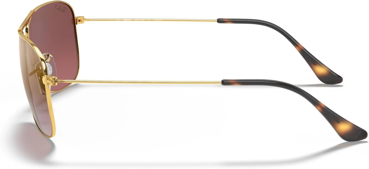 Ray-Ban RB3543 Chromance Gold - Unisex Sunglasses, Purple Lens