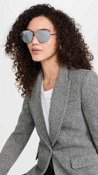 Thumbnail for Isabel Marant Classic Metal Aviators Palladium One Size