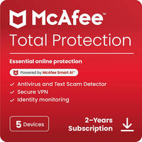Thumbnail for McAfee Total Protection 5-Device 2025 | 2-Years | Security Software Includes ...