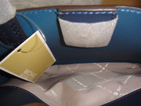 Thumbnail for Michael Kors Emilia Small Navy Blue Marine Satchel Crossbody Bag