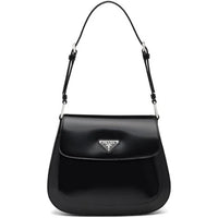 Thumbnail for Prada Cleo Brushed Leather Shoulder Bag, Women, Black
