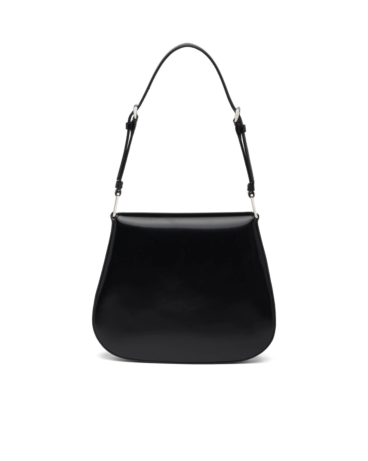 Prada Cleo Brushed Leather Shoulder Bag, Women, Black