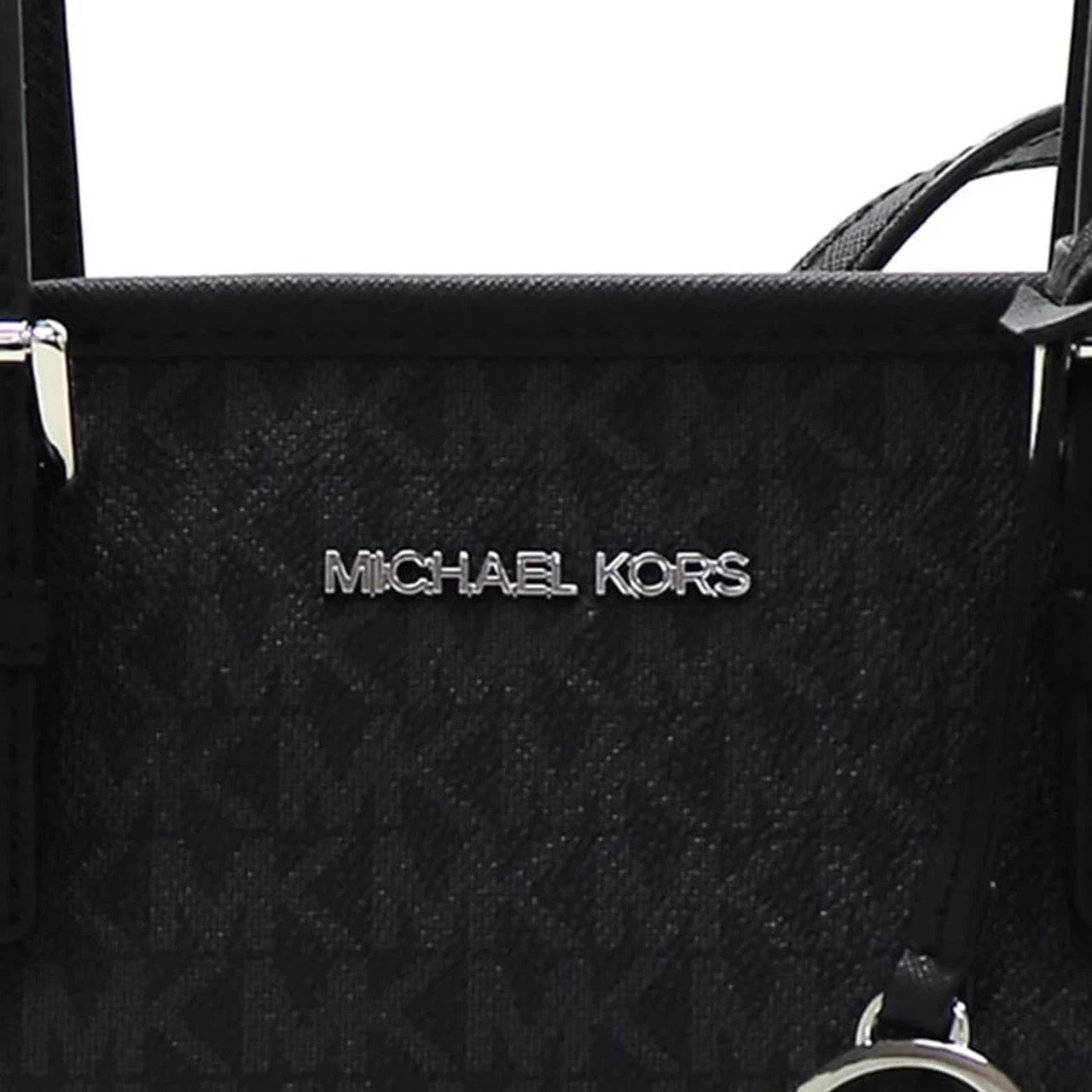 Michael Kors Jet Set Travel Extra-Small Tote Bag - Black Logo Canvas