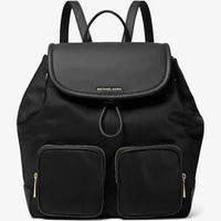 Thumbnail for Mk Cara Large Nylon Backpack - Black - Michael Kors