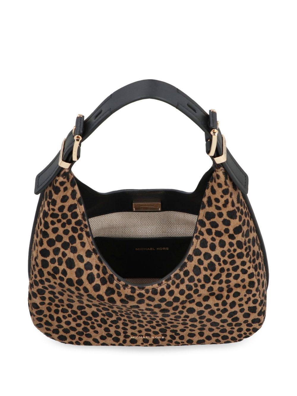 Michael Kors Nolita Small Cheetah Print Calf Hair Hobo Shoulder Bag
