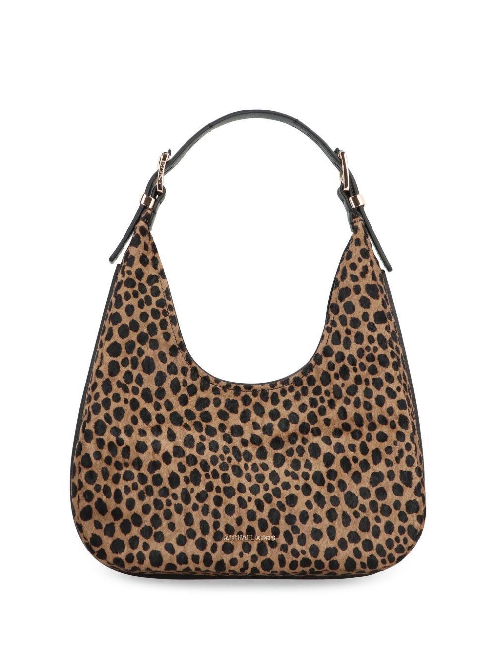 Michael Kors Nolita Small Cheetah Print Calf Hair Hobo Shoulder Bag