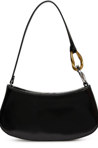 Thumbnail for Staud Black Leather Ollie Bag
