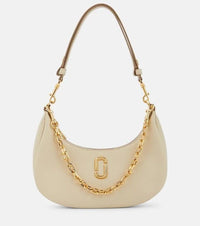 Thumbnail for Marc Jacobs The Quilted Leather Curve Shoulder Bag - Black