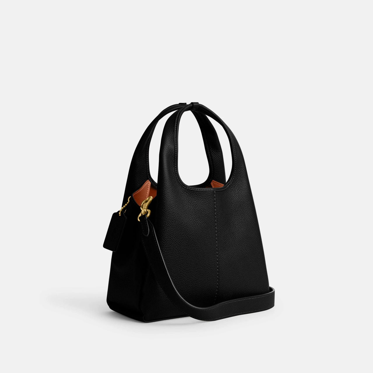Coach Lana 23 Pebble-Grain Leather Shoulder Bag Brown