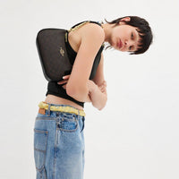 Thumbnail for Coach Teri Shoulder Bag in Gold/Walnut/Black Signature Canvas