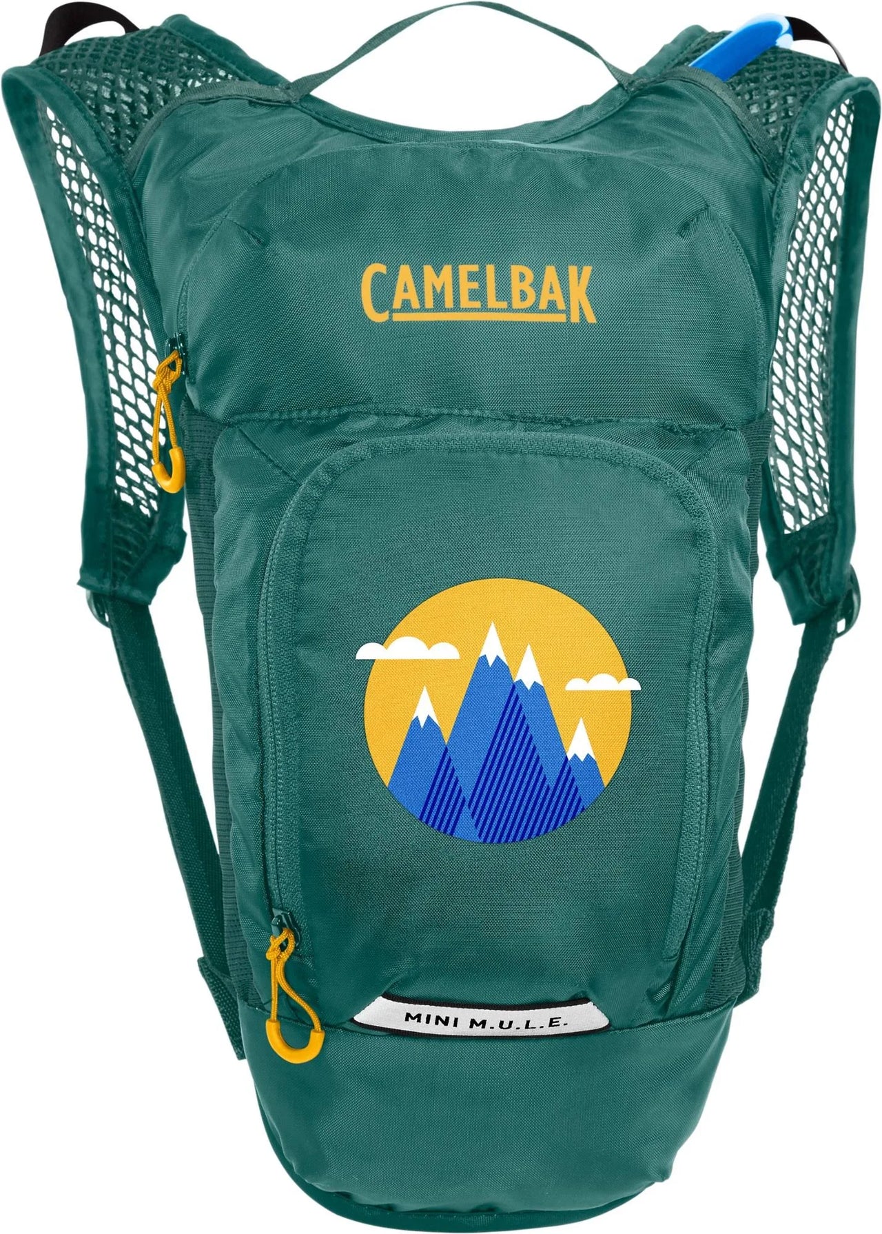 Camelbak Mini M.U.L.E. Kids 3L Hydration Pack with 1.5L Reservoir | Green/ Mountains