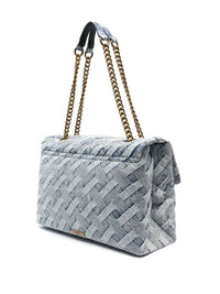 Thumbnail for Kurt Geiger Large Kensington Denim Bag - Blue Size One Size