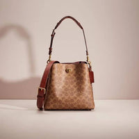 Thumbnail for Coach Restored Willow Bucket Bag in Signature Canvas - Women's Designer Purses ...