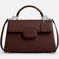 Thumbnail for Coach Eliza Top Handle Bag in Silver/Maple - Elegant & Versatile