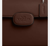 Thumbnail for Coach Eliza Top Handle Bag in Silver/Maple - Elegant & Versatile