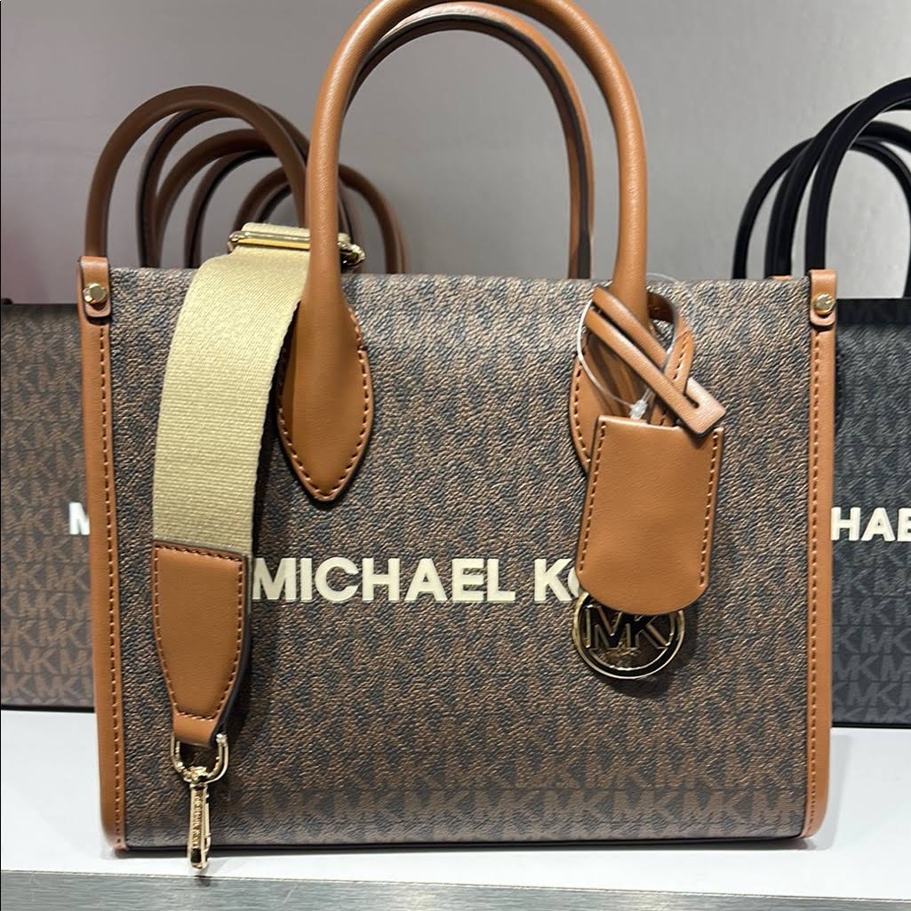 Michael Kors Mirella Small Signature Logo Crossbody Bag - Brown