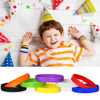 Thumbnail for 100PCS Blank Silicone Wristbands Elastic Universal Bracelets Rubber Wholesale Bracelet bands bulk