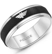 Thumbnail for Police Men's Halo Stainless Steel Wing Logo Ring