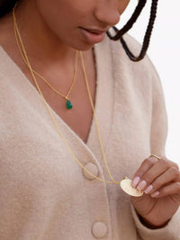 Thumbnail for Monica Vinader Womens 18ct Yellow Gold-Plated Vermeil Sterling Silver Rolo Neck Chain