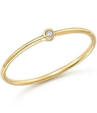 Thumbnail for Zoë Chicco 14K Yellow Gold Thin Ring with Diamond