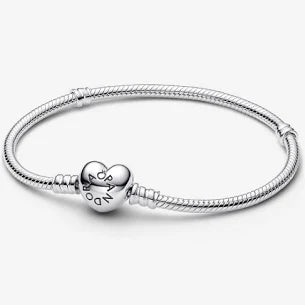 Pandora Moments Silver Heart Clasp Bracelet