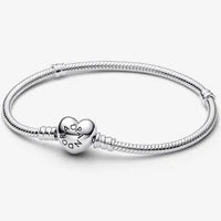 Thumbnail for Pandora Moments Silver Heart Clasp Bracelet