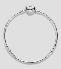 Thumbnail for Pandora Moments Silver Heart Clasp Bracelet