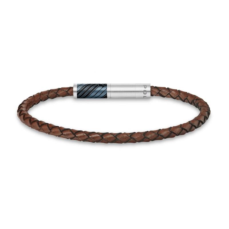 Police Men's Plaint Stainless Steel Bracelet