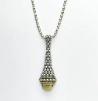 Thumbnail for Lagos Signature Caviar Sterling Silver & 18k Gold Pendant Necklace,
