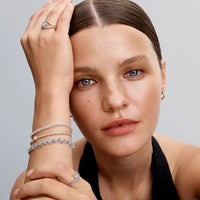Thumbnail for Pandora Gold Sparkling Heart Tennis Bracelet