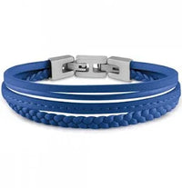 Thumbnail for Guess Mens Steel Multi Strap Blue Bracelet