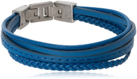 Thumbnail for Guess Mens Steel Multi Strap Blue Bracelet