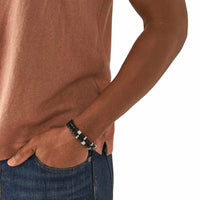Thumbnail for Fossil Men's Leather Essentials Strap Bracelet