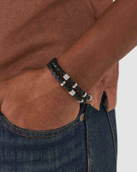 Thumbnail for Fossil Men's Leather Essentials Strap Bracelet