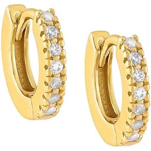Adina Eden Pave Mini Huggie Hoop Earrings