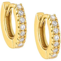 Thumbnail for Adina Eden Pave Mini Huggie Hoop Earrings